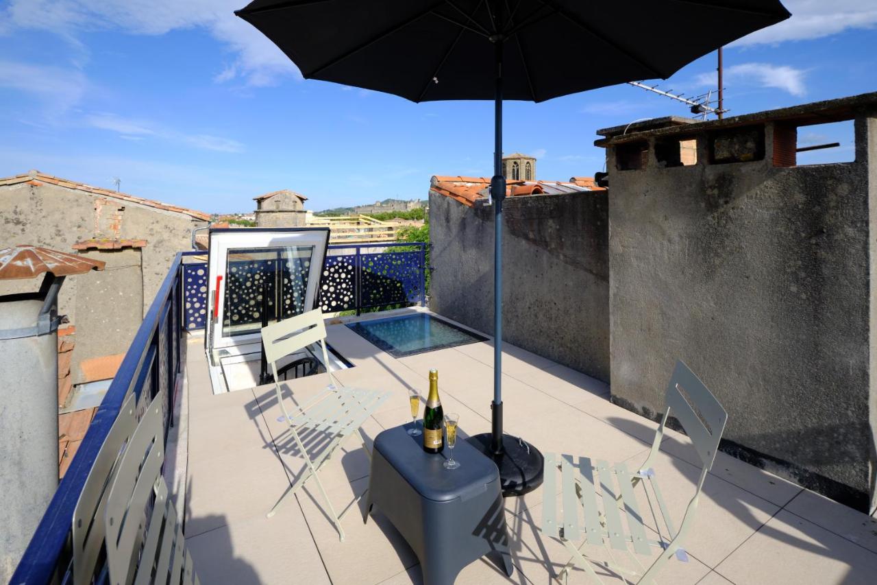 Mon Toit Carcassonnais •Hypercentre •Terrasse •Vue Apartment Carcassonne Exterior foto