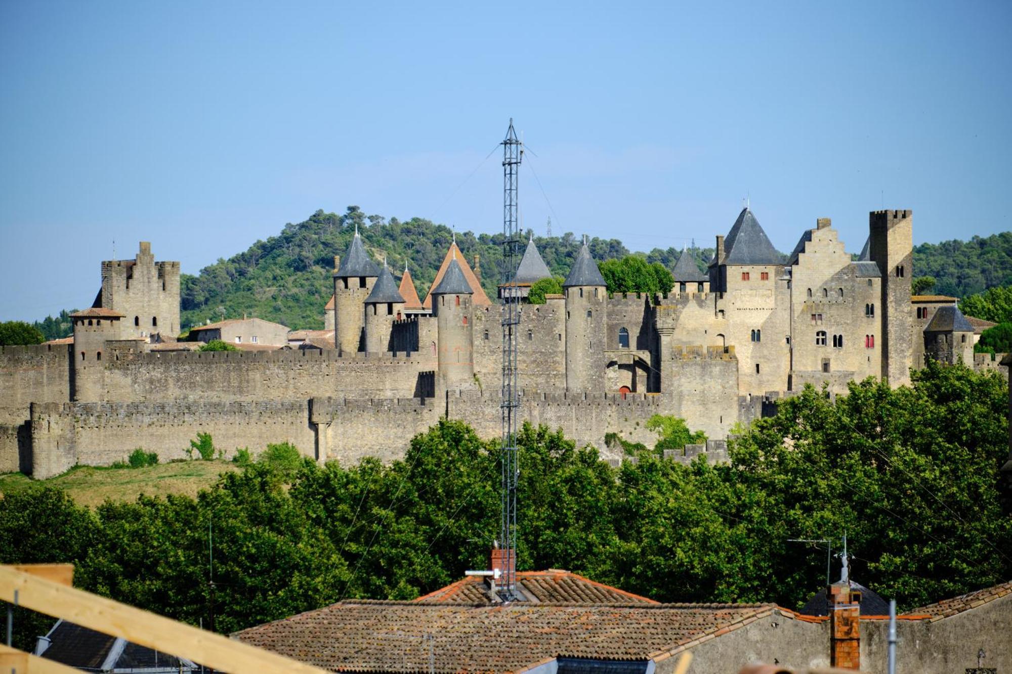Mon Toit Carcassonnais •Hypercentre •Terrasse •Vue Apartment Carcassonne Exterior foto
